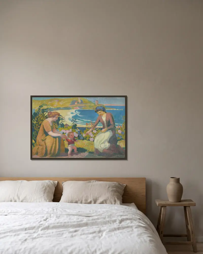 Domis första steg vid Silencio av Maurice Denis inramad på en vägg