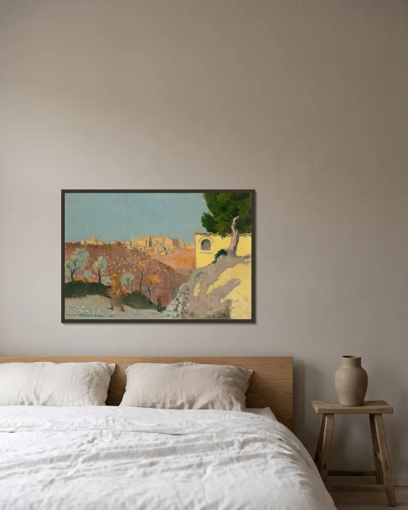 Montefalco av Maurice Denis inramad på en vägg