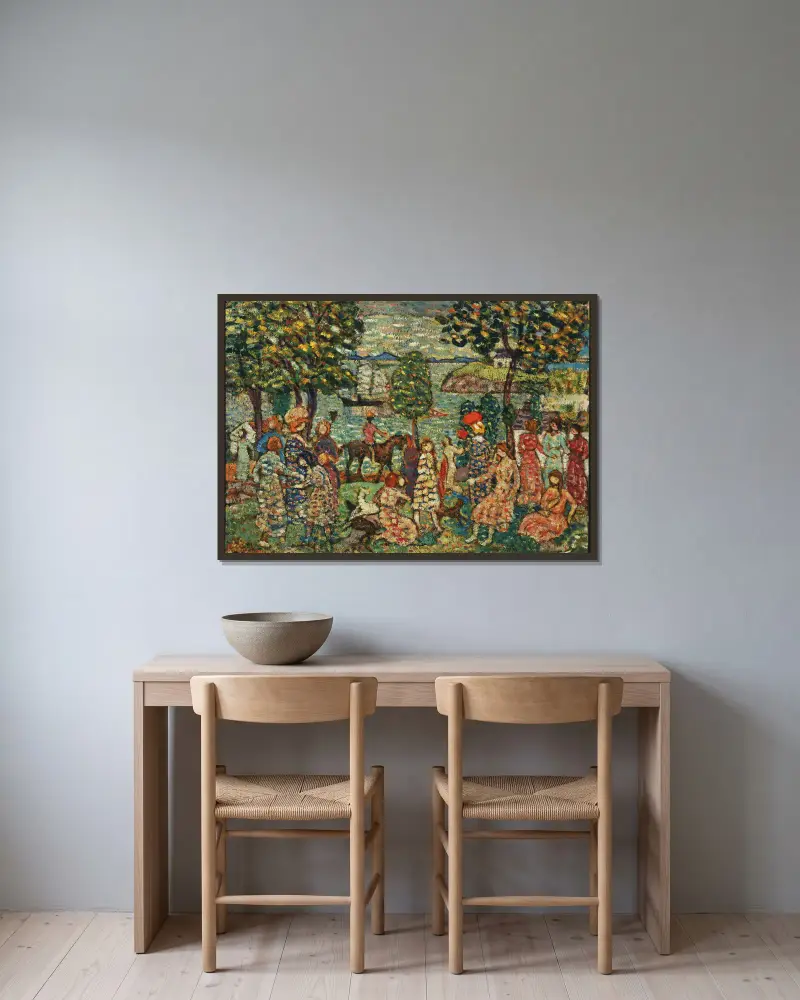 Fantasie von Maurice Prendergast gerahmt an einer Wand