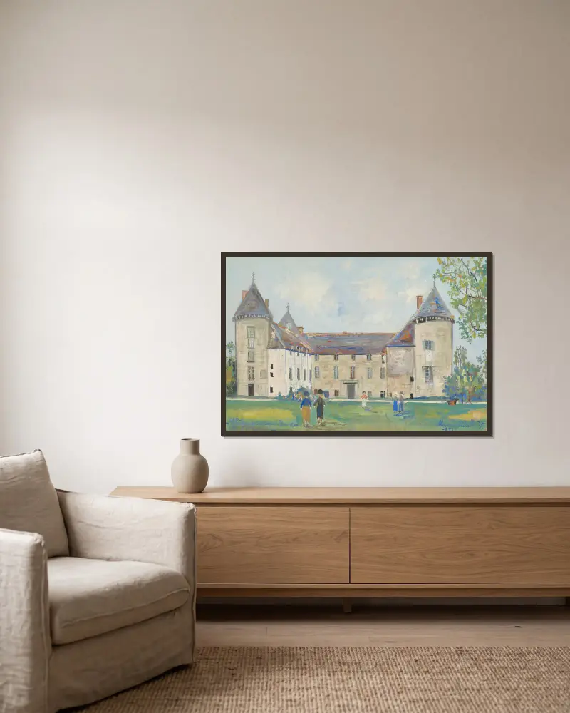 Château de la Clayette à Savigny-les-Beaune av Maurice Utrillo inramad på en vägg