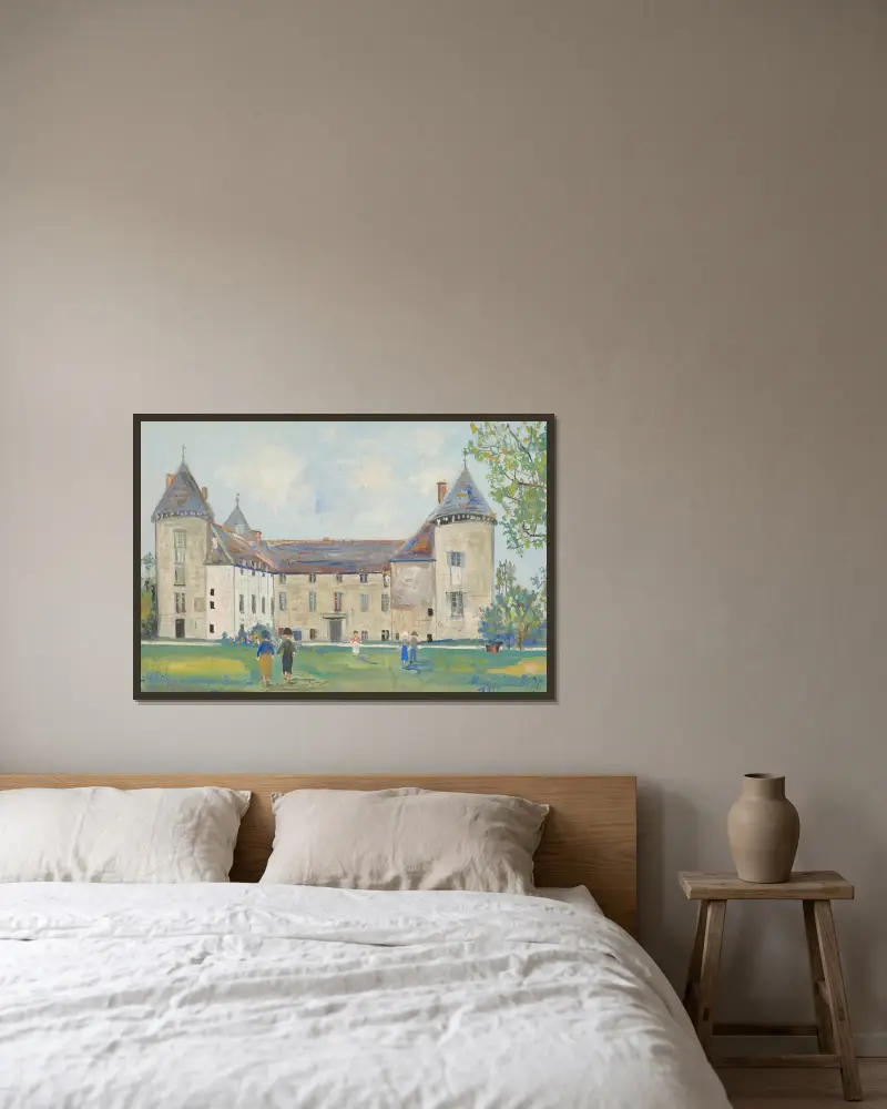 Château de la Clayette à Savigny-les-Beaune av Maurice Utrillo inramad på en vägg