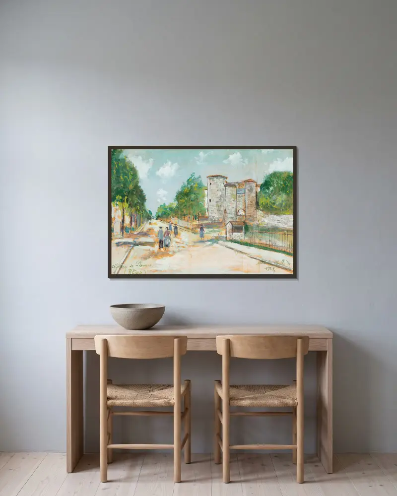 Châteaux de Lissieux (Rhône) av Maurice Utrillo inramad på en vägg