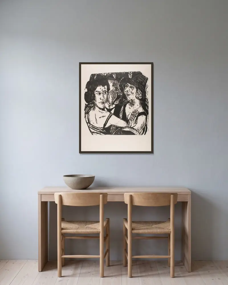 Skupinový portrét, Eden Bar, Max Beckmann v rámu na stěně