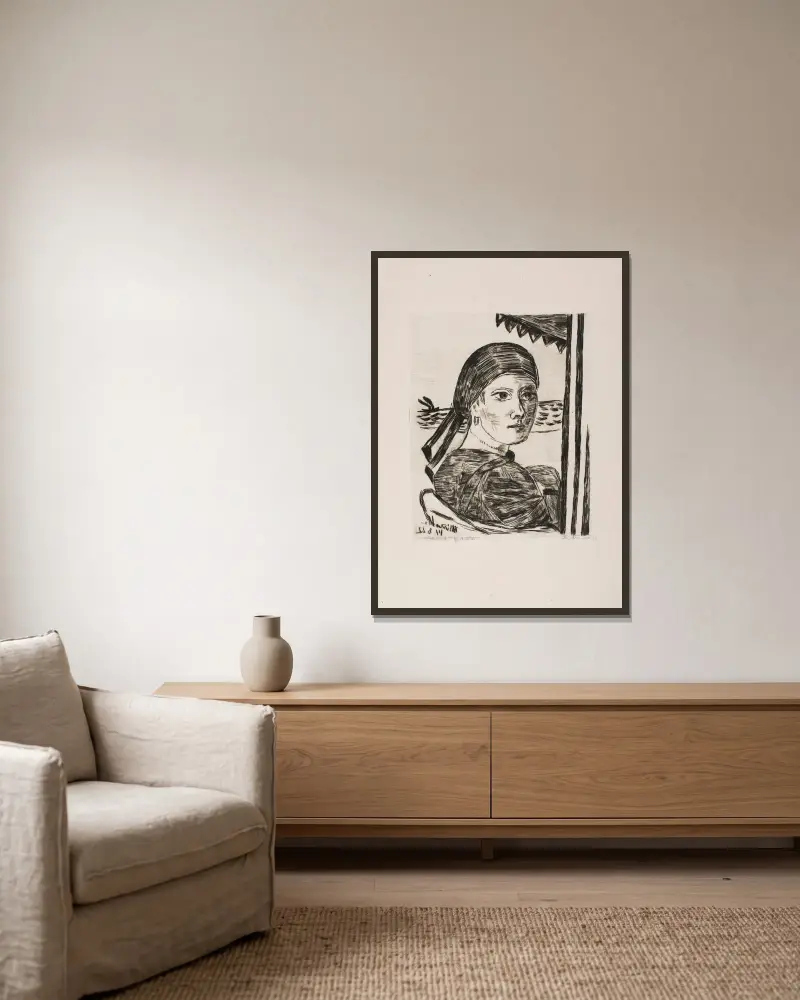 Minette von Max Beckmann gerahmt an einer Wand