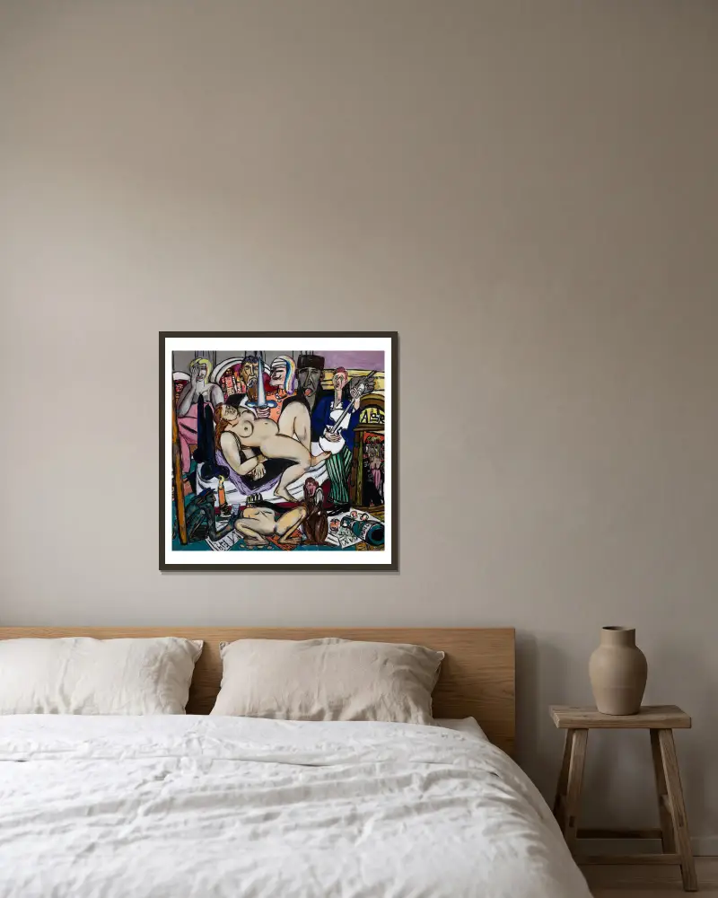 Město (Městská noc), Max Beckmann v rámu na stěně