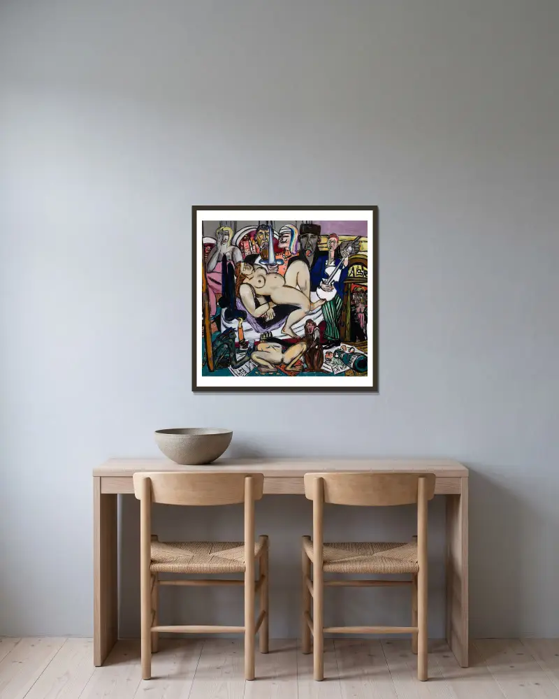 Město (Městská noc), Max Beckmann v rámu na stěně