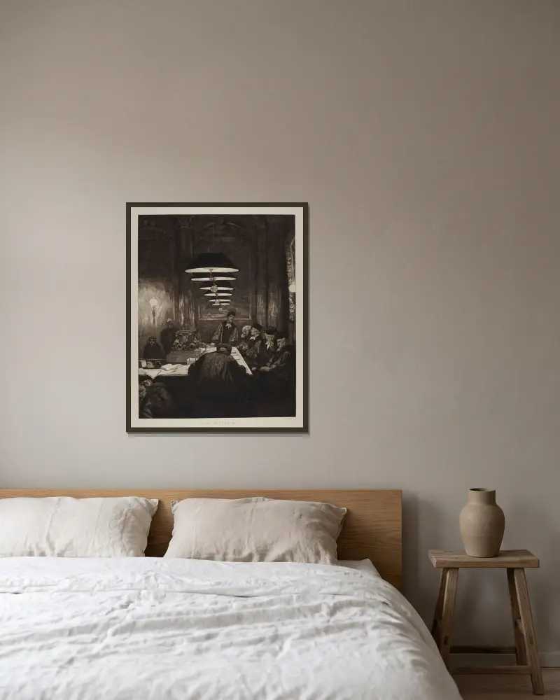 Eine Mutter III von Max Klinger gerahmt an einer Wand