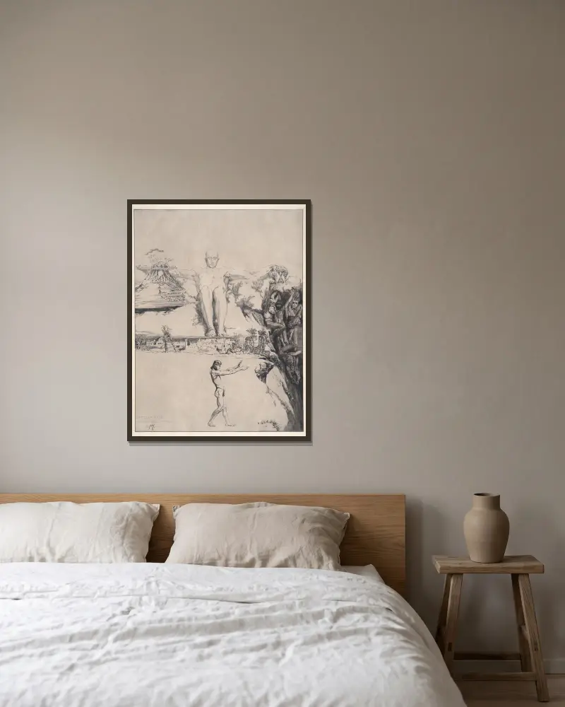 Integer Vitae von Max Klinger gerahmt an einer Wand