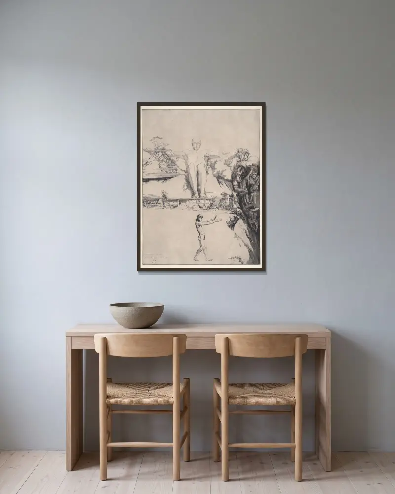 Integer Vitae von Max Klinger gerahmt an einer Wand