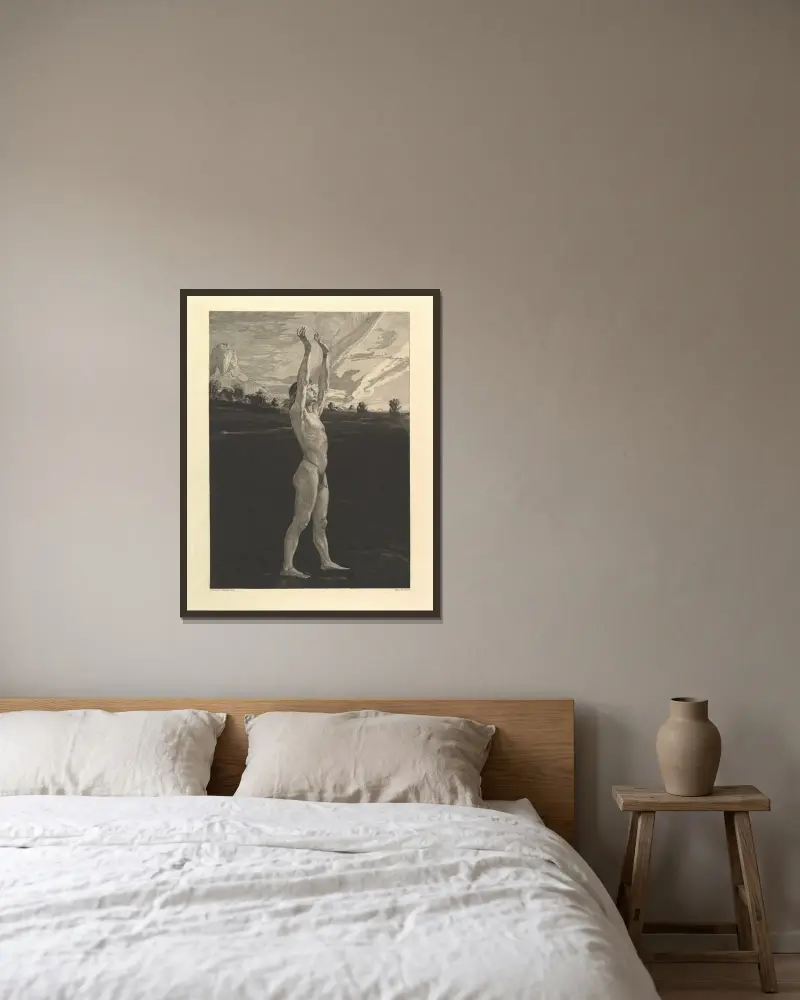 Und Doch, 1903 von Max Klinger gerahmt an einer Wand