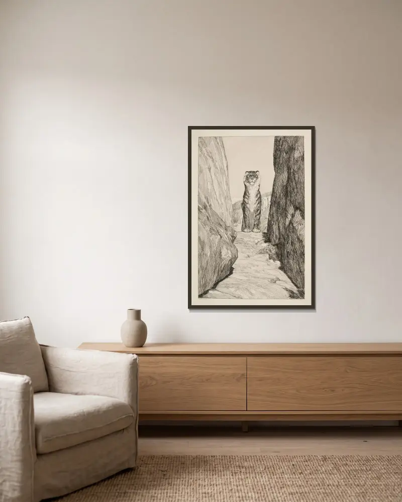Zukunft von Max Klinger gerahmt an einer Wand
