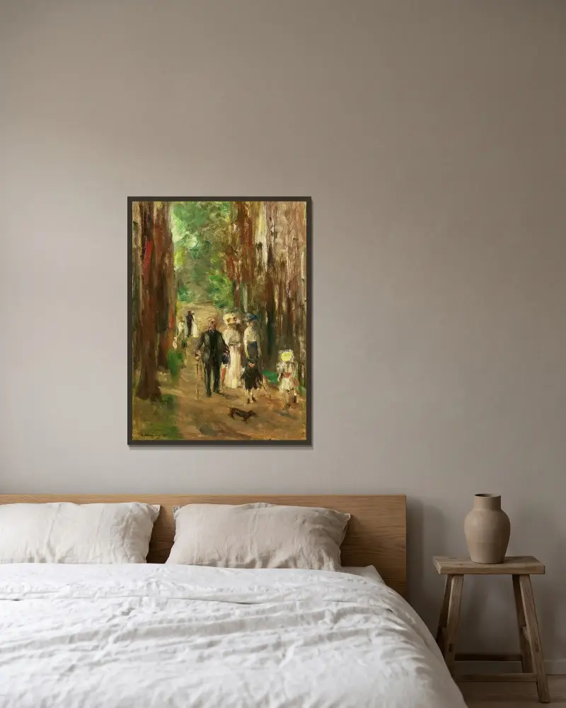 Från Grunewald av Max Liebermann inramad på en vägg