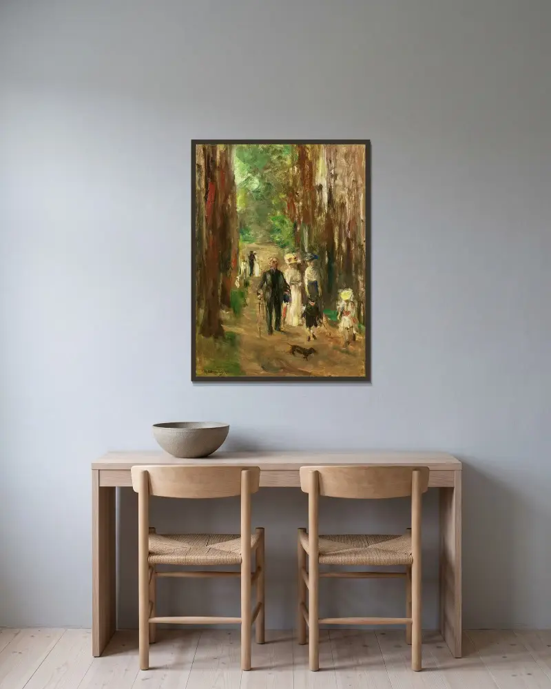 Från Grunewald av Max Liebermann inramad på en vägg