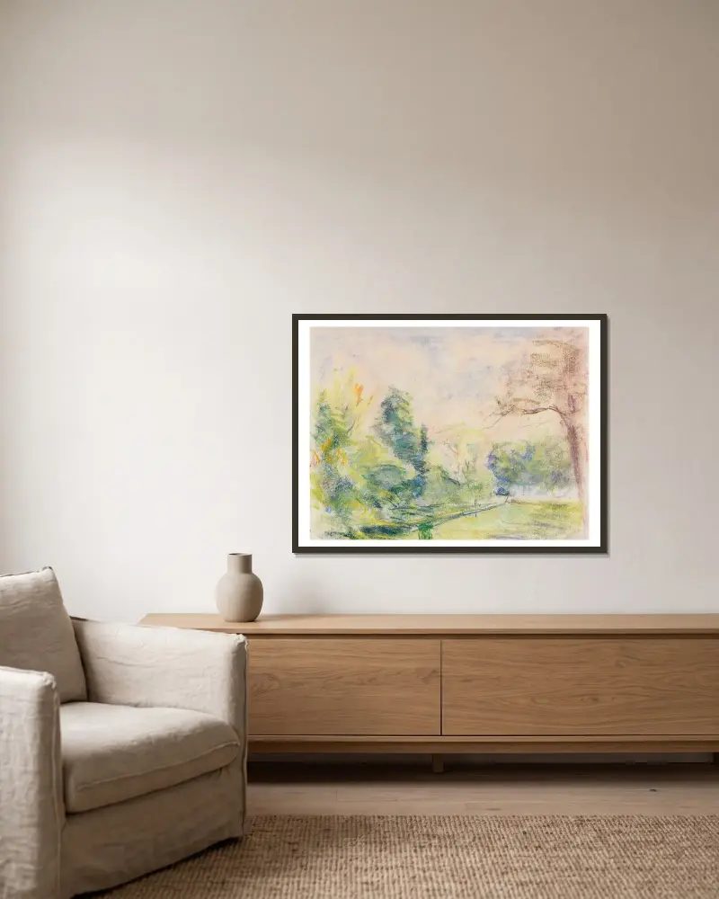 Widok mojego ogrodu, Max Liebermann w ramie na ścianie