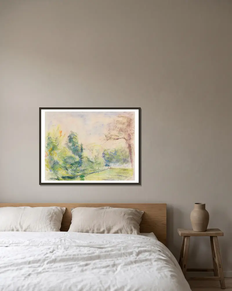 Widok mojego ogrodu, Max Liebermann w ramie na ścianie