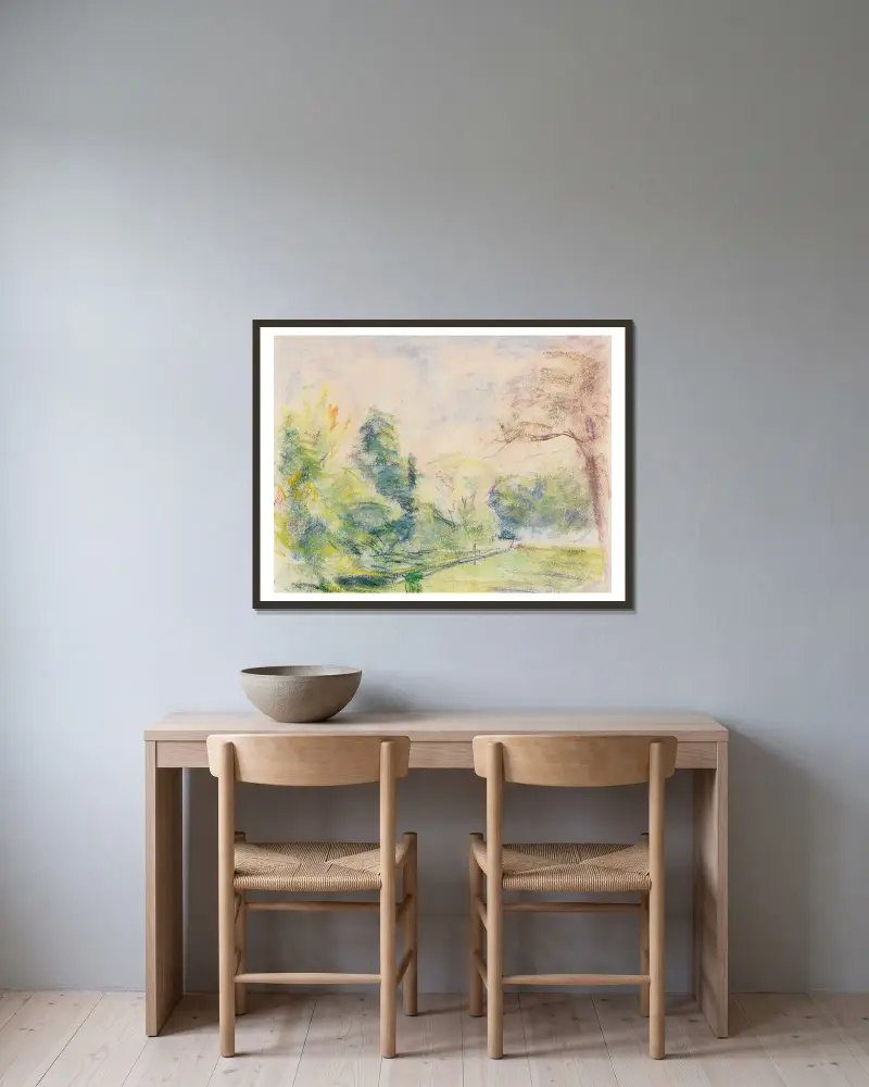 Widok mojego ogrodu, Max Liebermann w ramie na ścianie