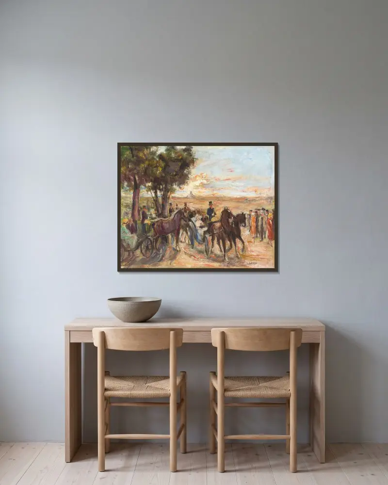 Corso på Monte Pincio i Rom av Max Liebermann inramad på en vägg