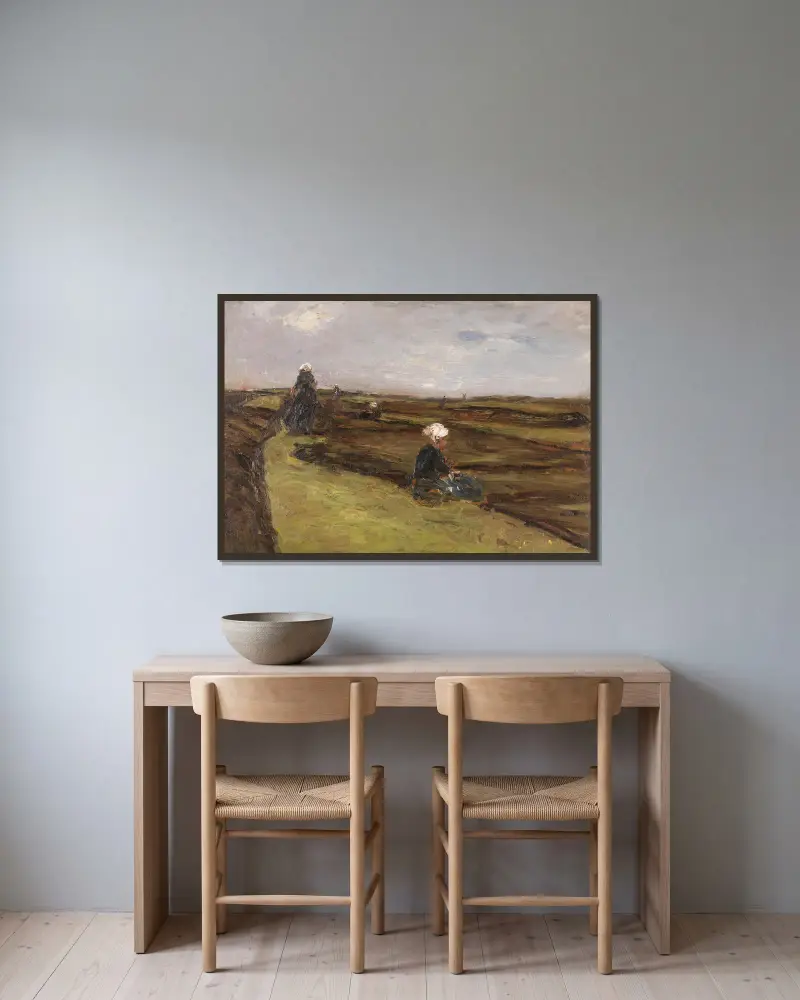 Opravářky sítí, Max Liebermann v rámu na stěně