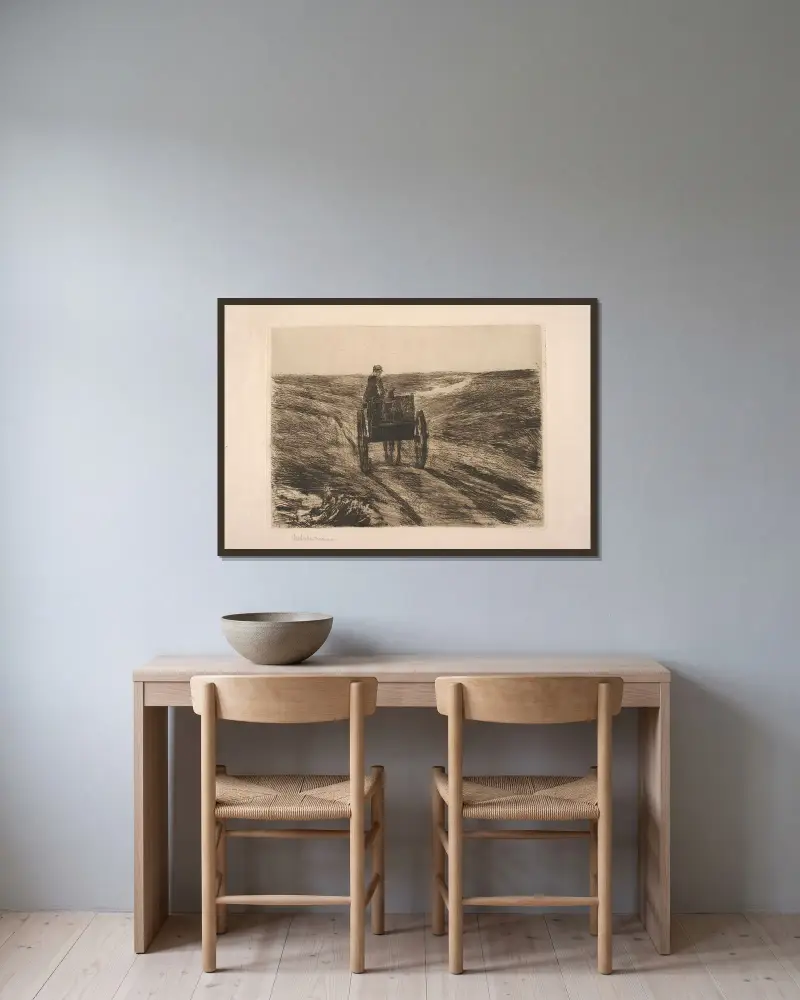 Karl i dynerna av Max Liebermann inramad på en vägg