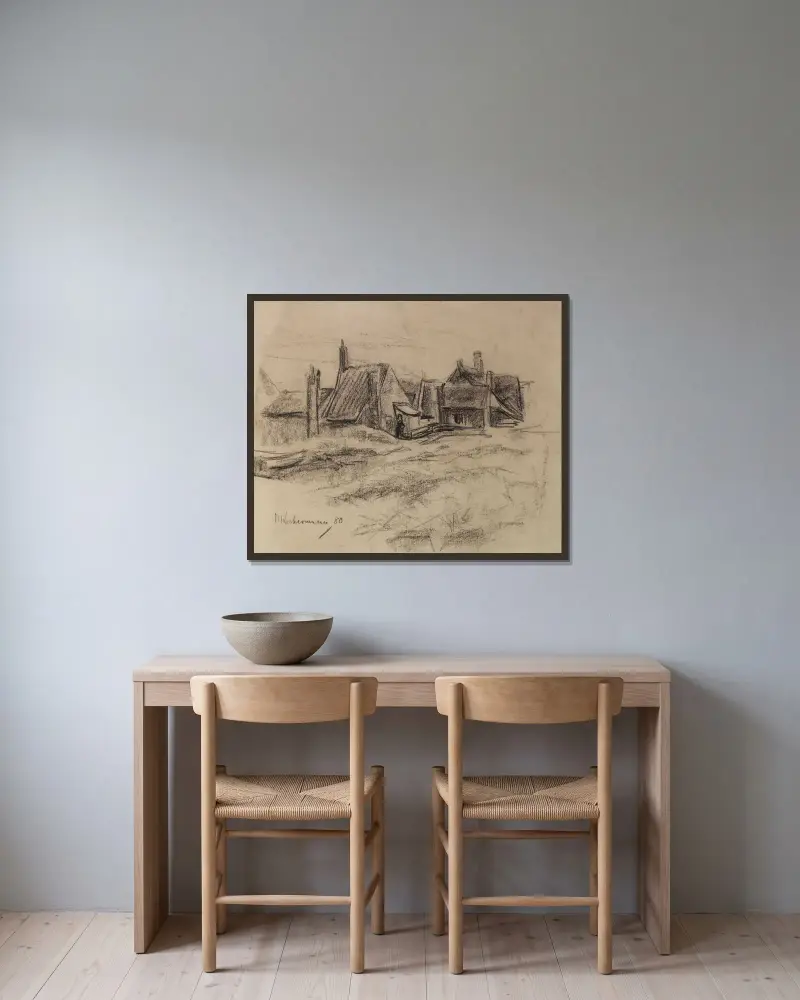 Katwijk von Max Liebermann gerahmt an einer Wand