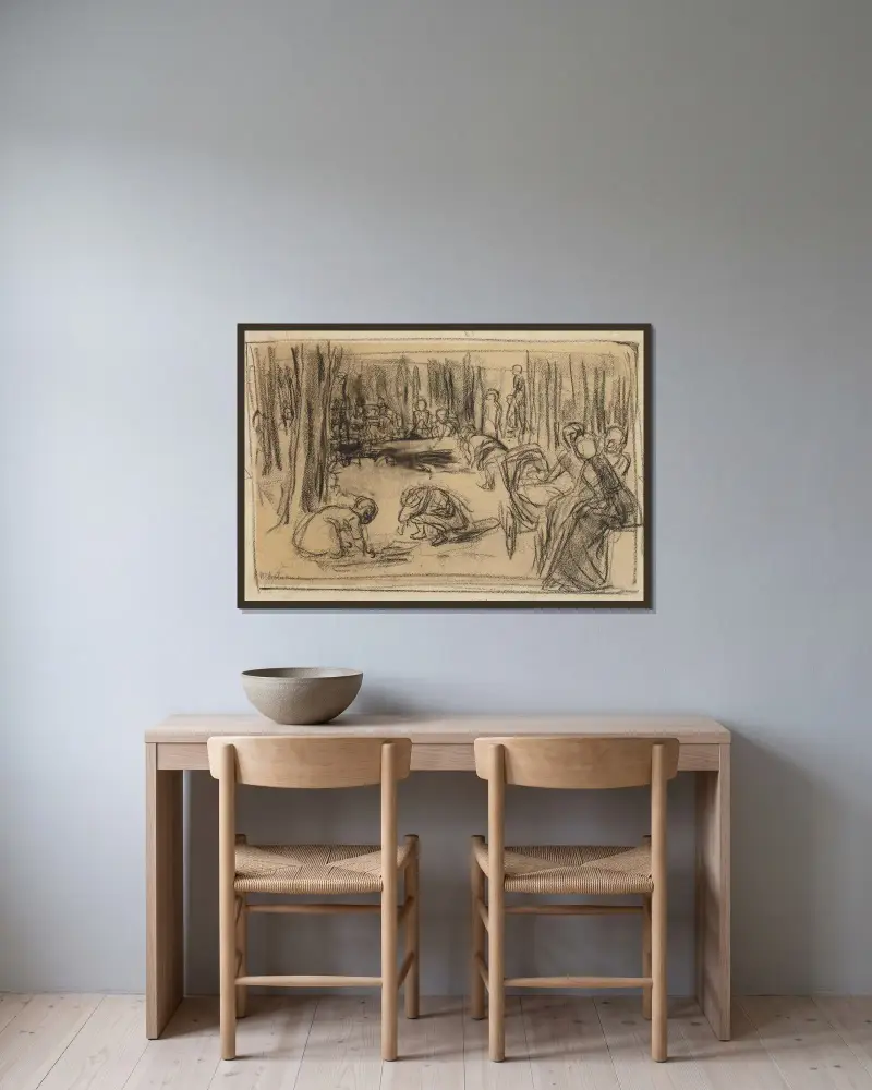 Lekplats av Max Liebermann inramad på en vägg