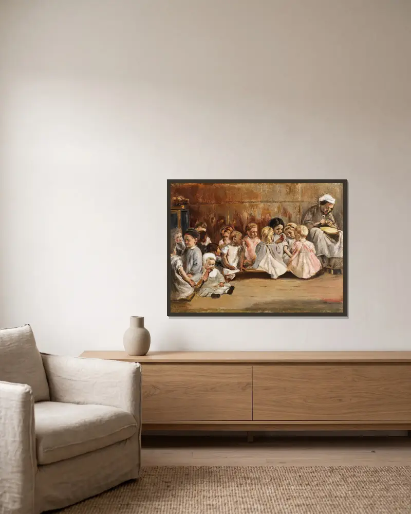Dětská školka, Max Liebermann v rámu na stěně