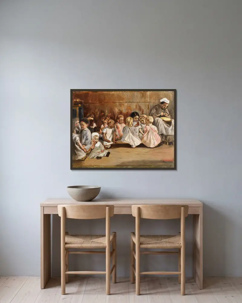 Dětská školka, Max Liebermann v rámu na stěně