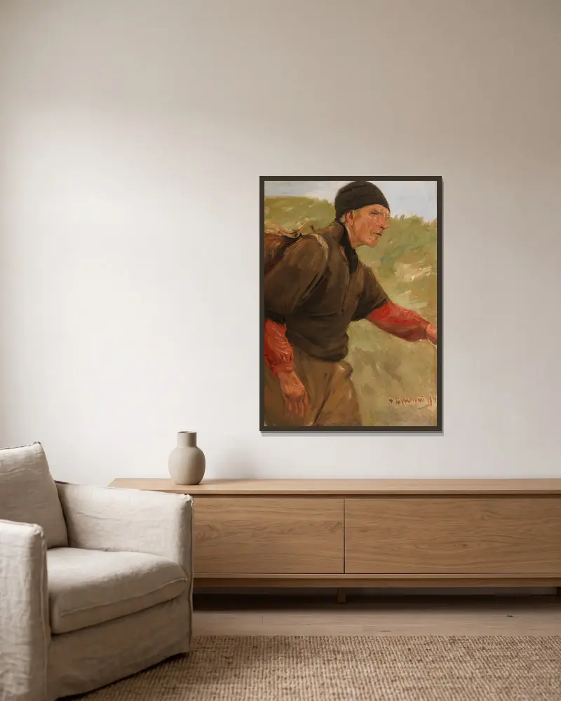 Kráčející sedlák, Max Liebermann v rámu na stěně