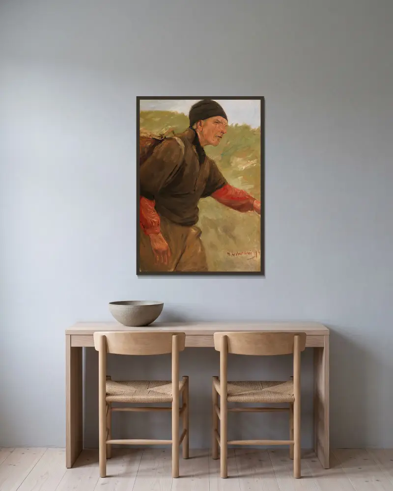Kráčející sedlák, Max Liebermann v rámu na stěně