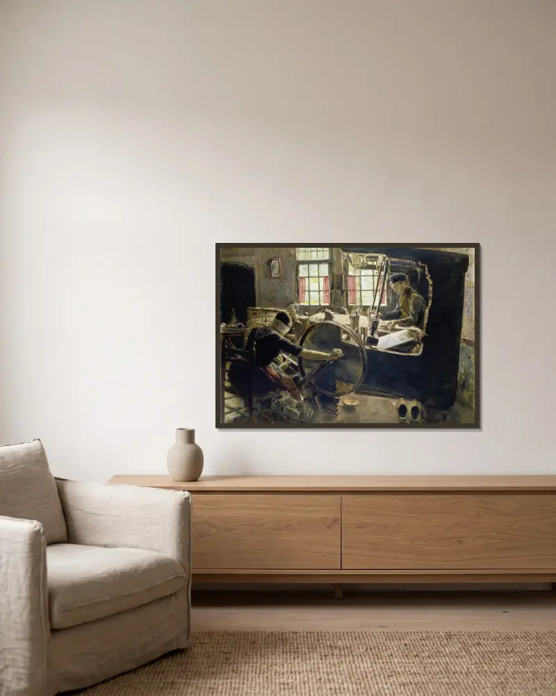Tkadlec, Max Liebermann v rámu na stěně