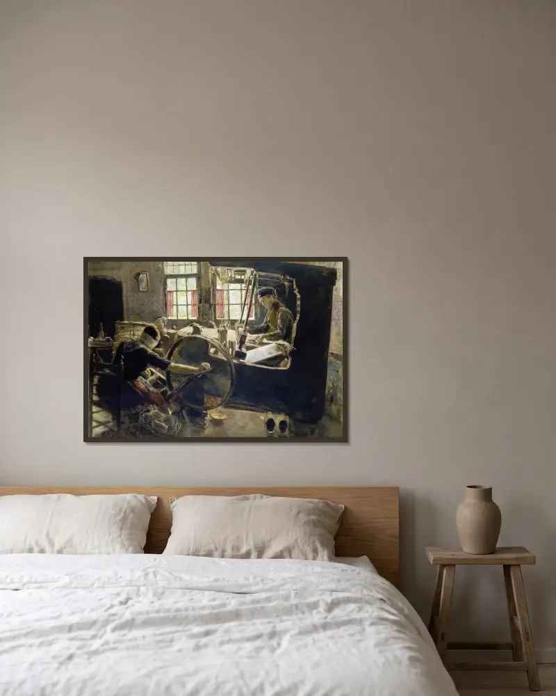 Tkadlec, Max Liebermann v rámu na stěně