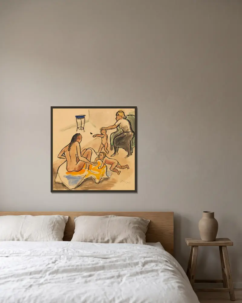 Bewegungsstudie (Geschwister), Hermann Max Pechstein w ramie na ścianie