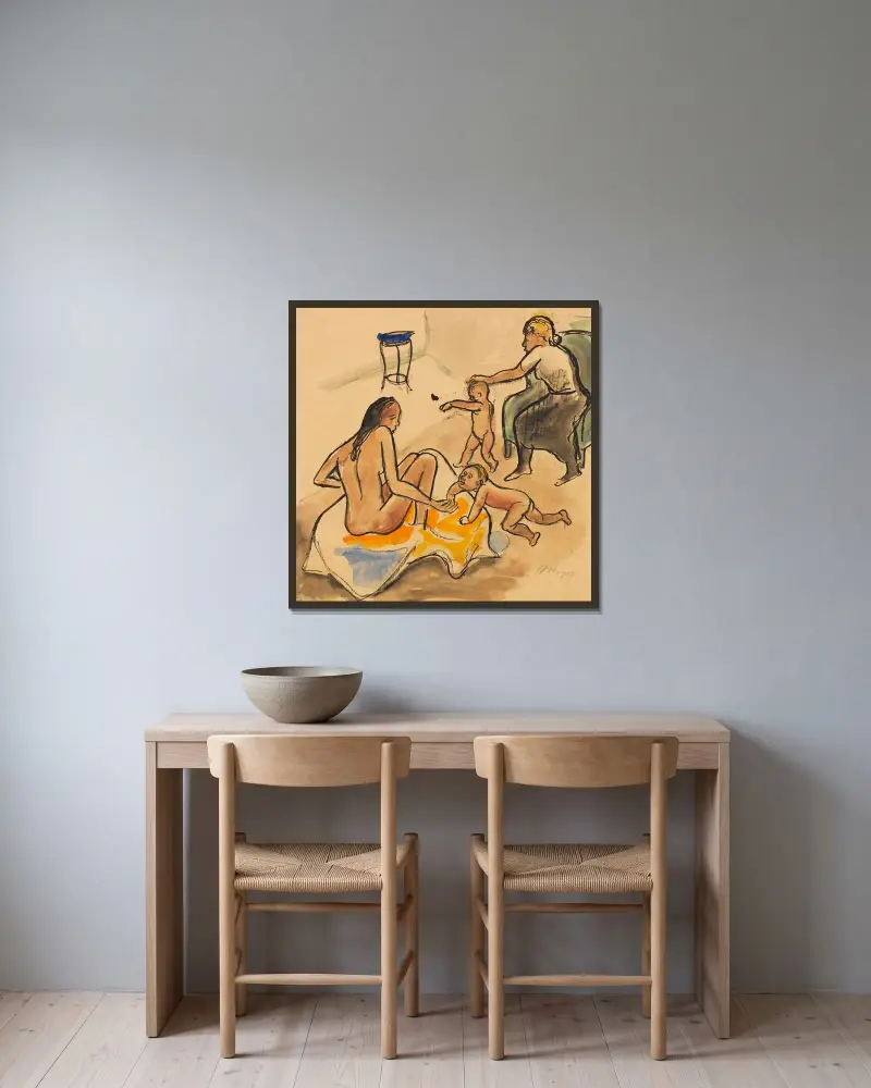 Bewegungsstudie (Geschwister), Hermann Max Pechstein w ramie na ścianie