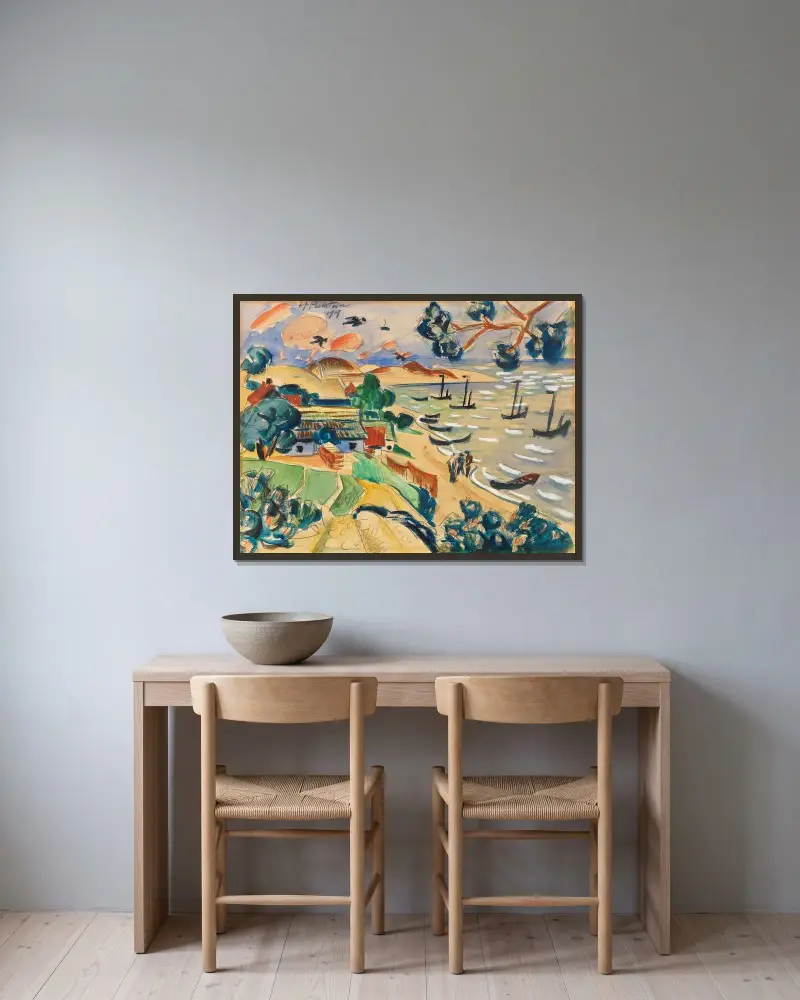 Curonian Spit, Hermann Max Pechstein w ramie na ścianie