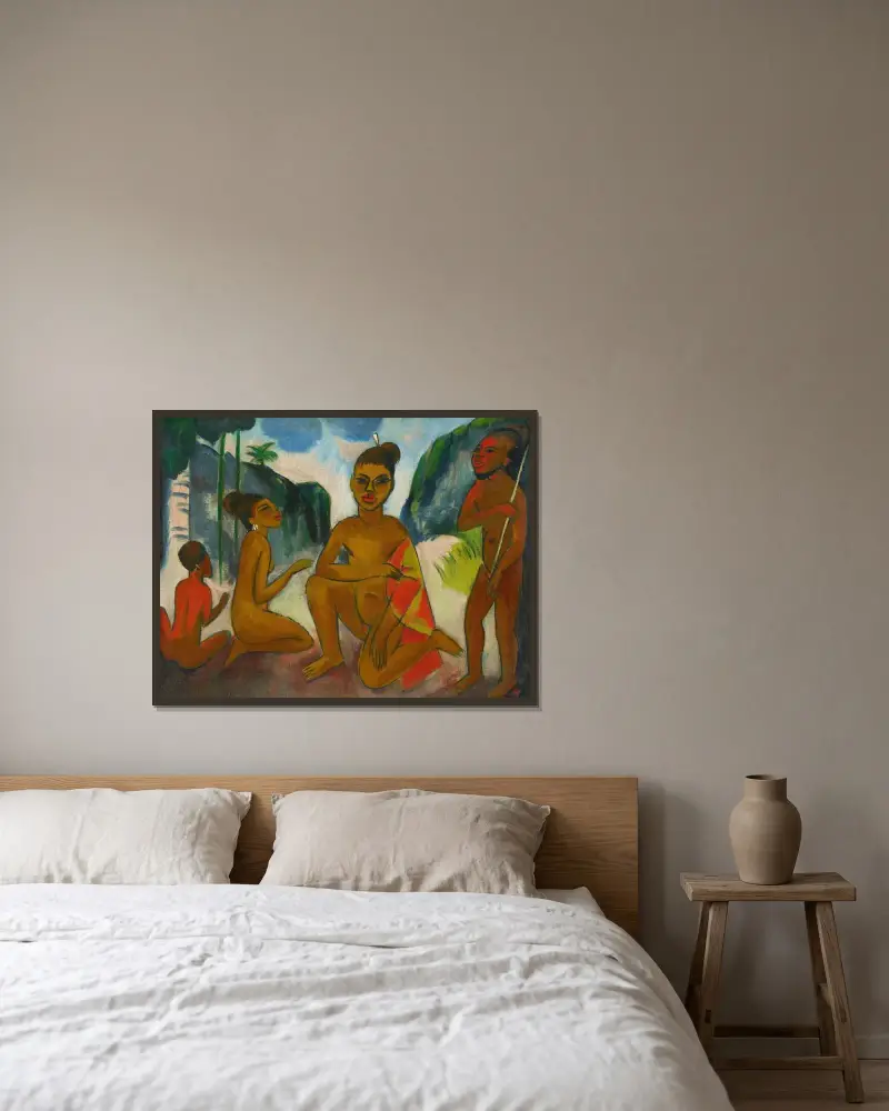 Der Jüngling, Hermann Max Pechstein w ramie na ścianie