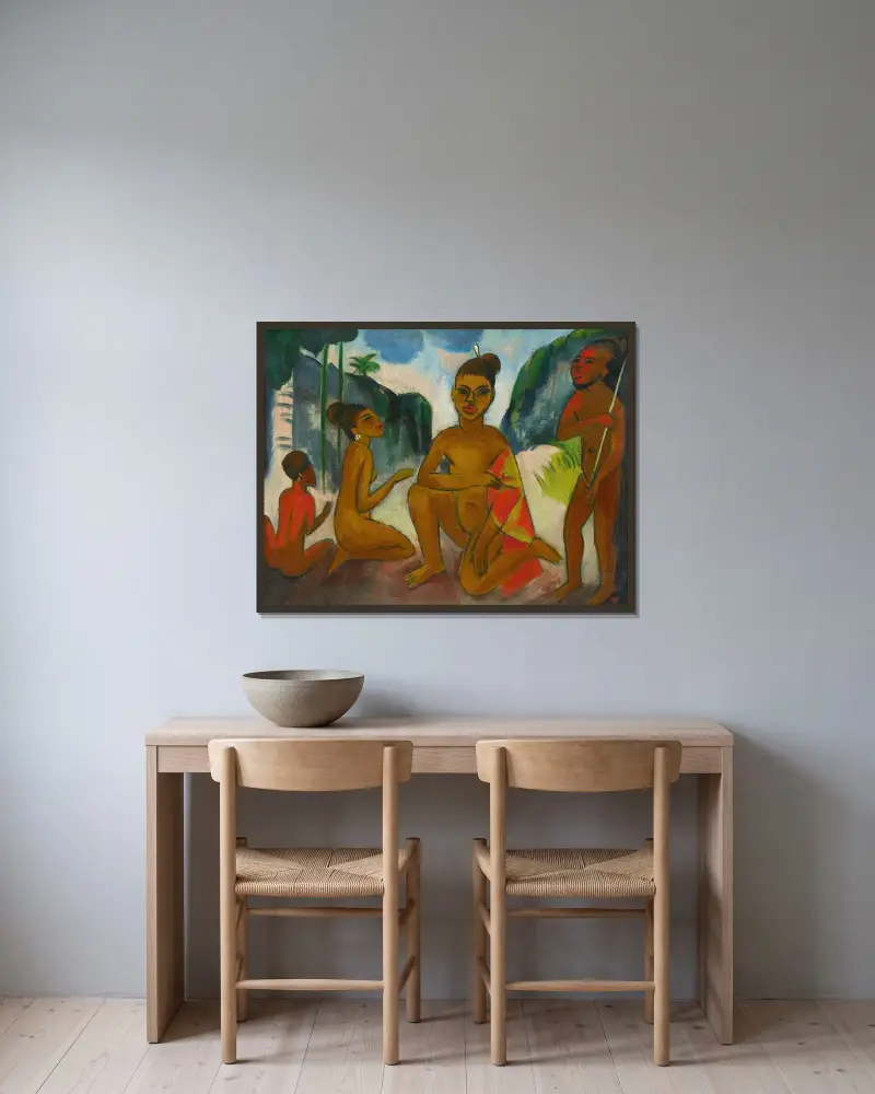 Der Jüngling, Hermann Max Pechstein w ramie na ścianie