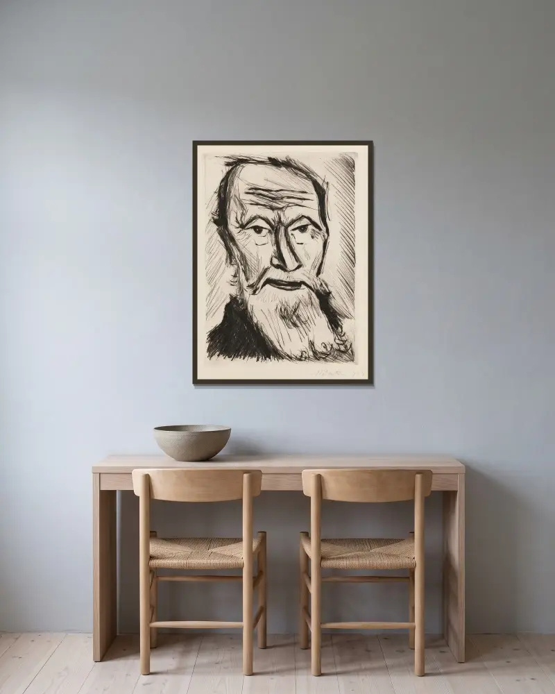 Ein Friese, Hermann Max Pechstein v rámu na stěně