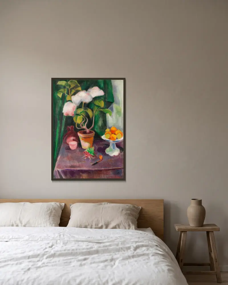 Flower Still Life von Hermann Max Pechstein gerahmt an einer Wand