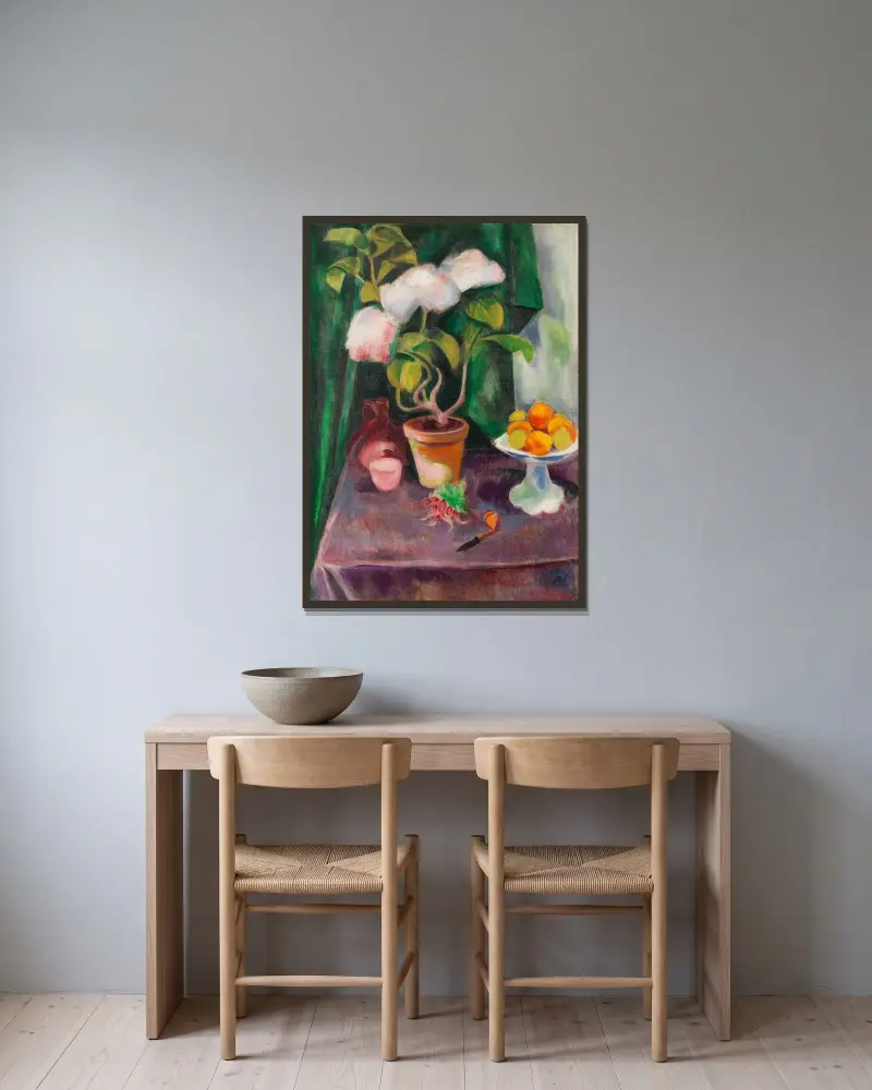 Flower Still Life von Hermann Max Pechstein gerahmt an einer Wand