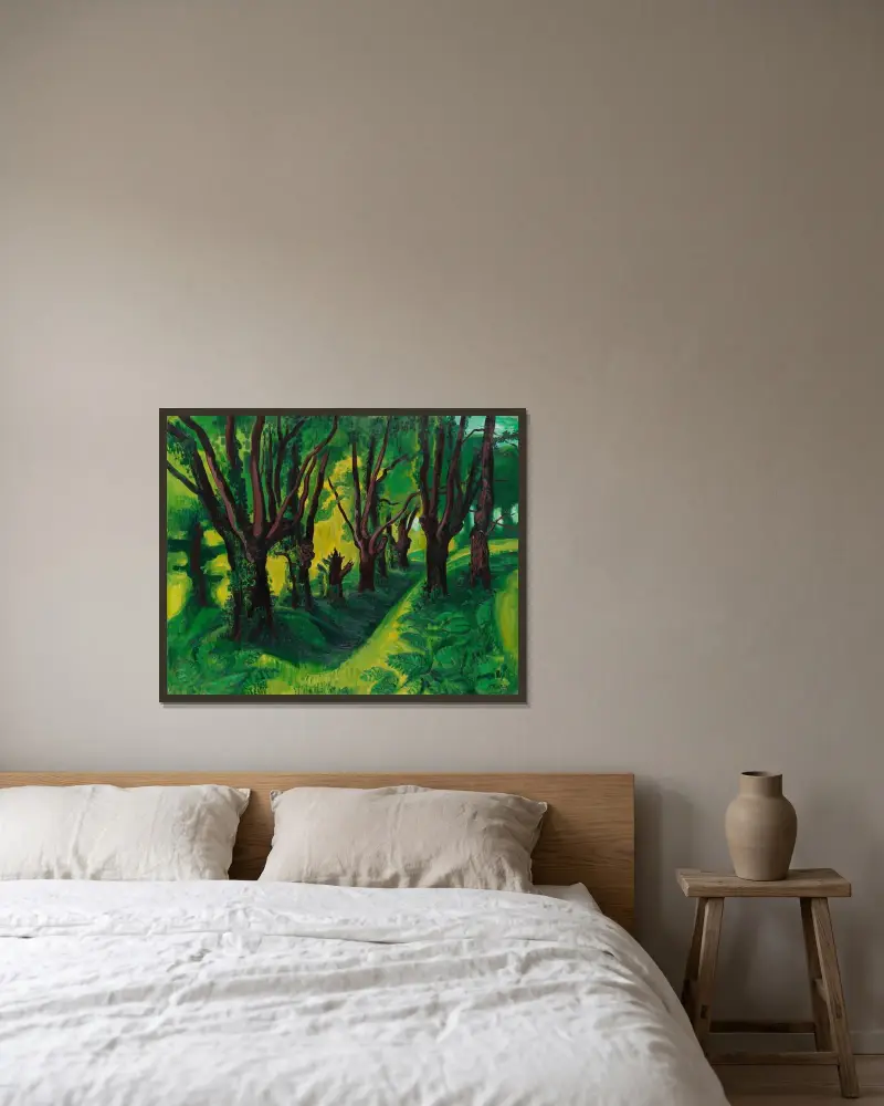 Forest in the Pyrenees, Hermann Max Pechstein w ramie na ścianie