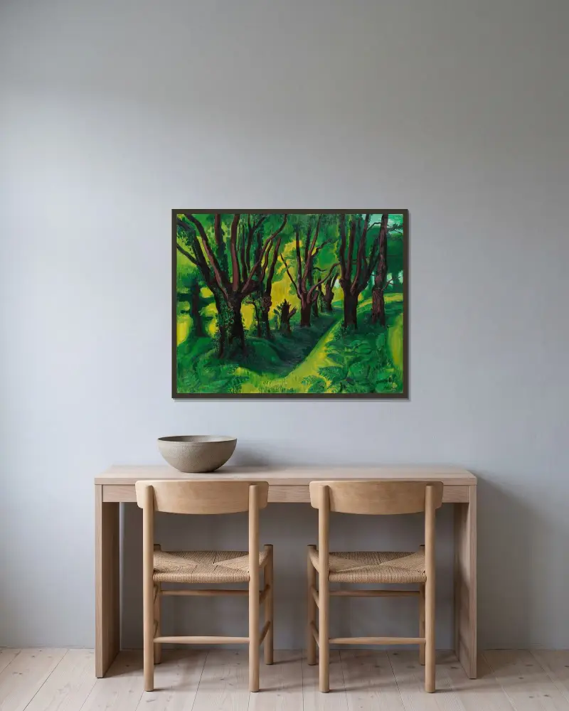 Forest in the Pyrenees, Hermann Max Pechstein w ramie na ścianie
