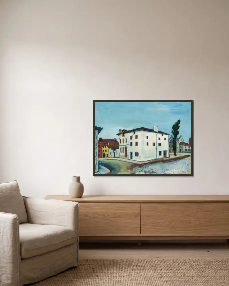Domy w Hendaye, Hermann Max Pechstein w ramie na ścianie