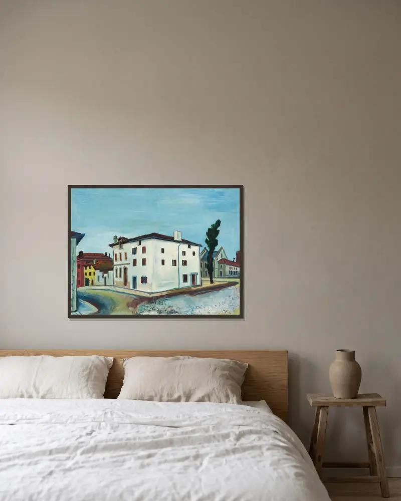 Domy w Hendaye, Hermann Max Pechstein w ramie na ścianie