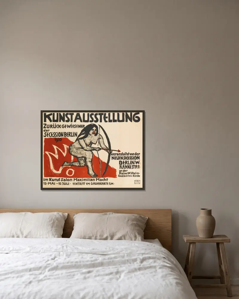 Konstutställning för avvisade av Secession Berlin av Hermann Max Pechstein inramad på en vägg