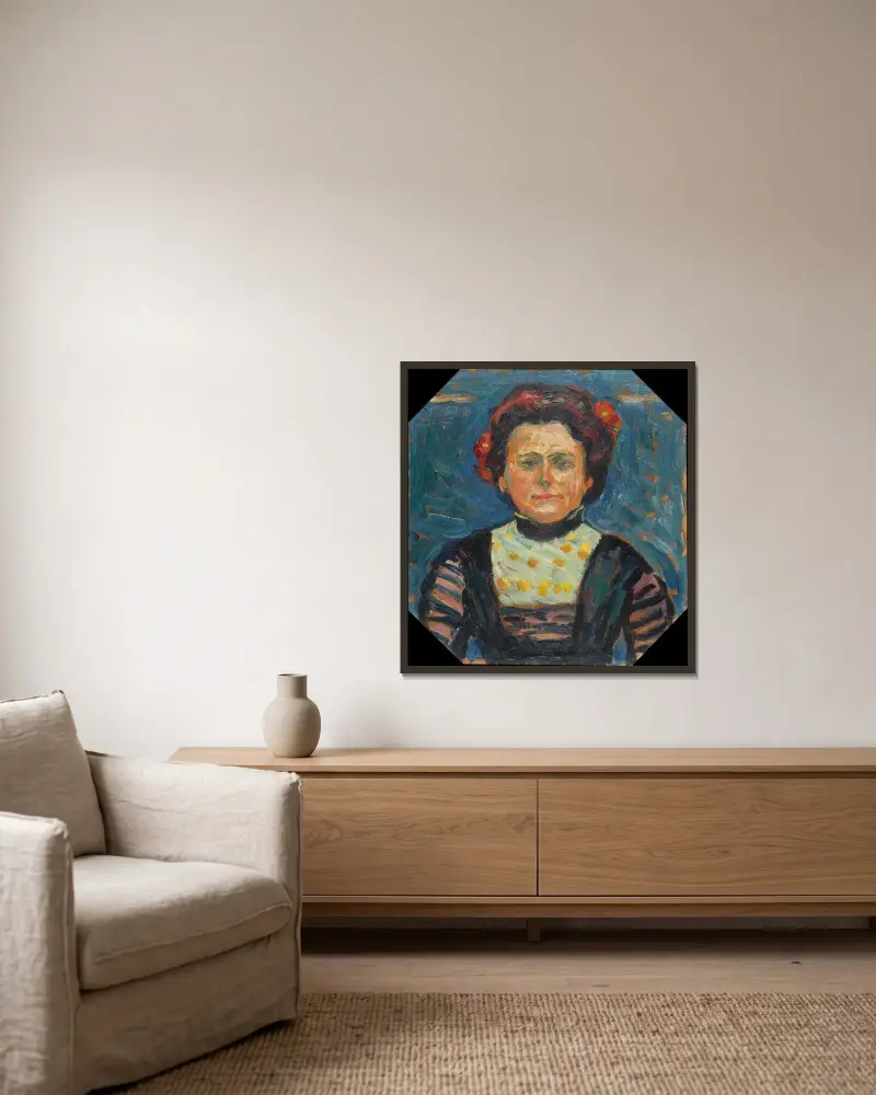 Mrs. Cuhrt, Hermann Max Pechstein w ramie na ścianie