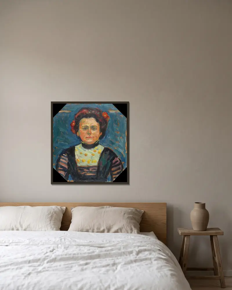 Mrs. Cuhrt, Hermann Max Pechstein w ramie na ścianie