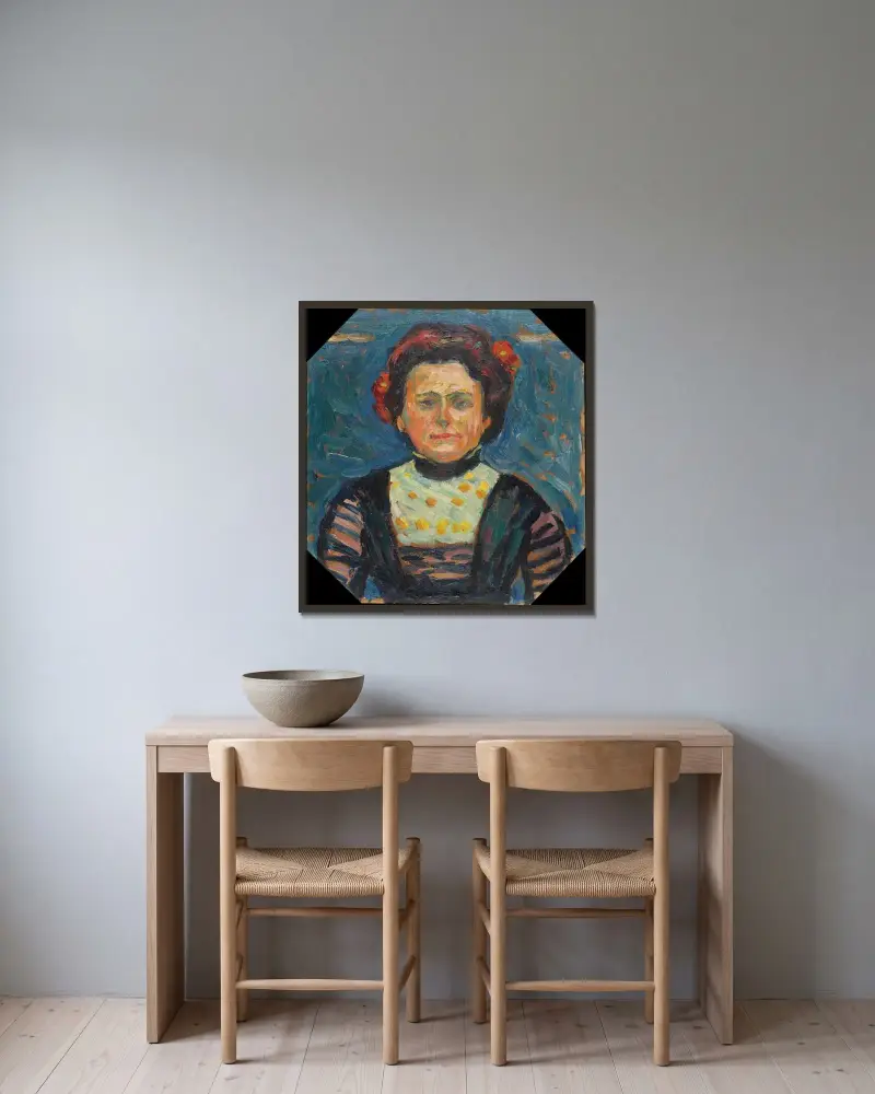 Mrs. Cuhrt, Hermann Max Pechstein w ramie na ścianie