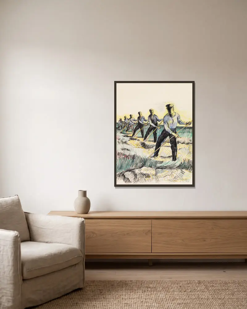 Sváteční lidé, Hermann Max Pechstein v rámu na stěně