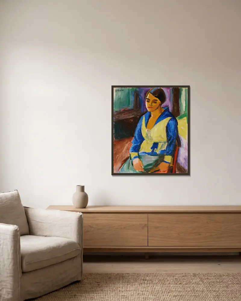 The Chinese jacket, Hermann Max Pechstein w ramie na ścianie