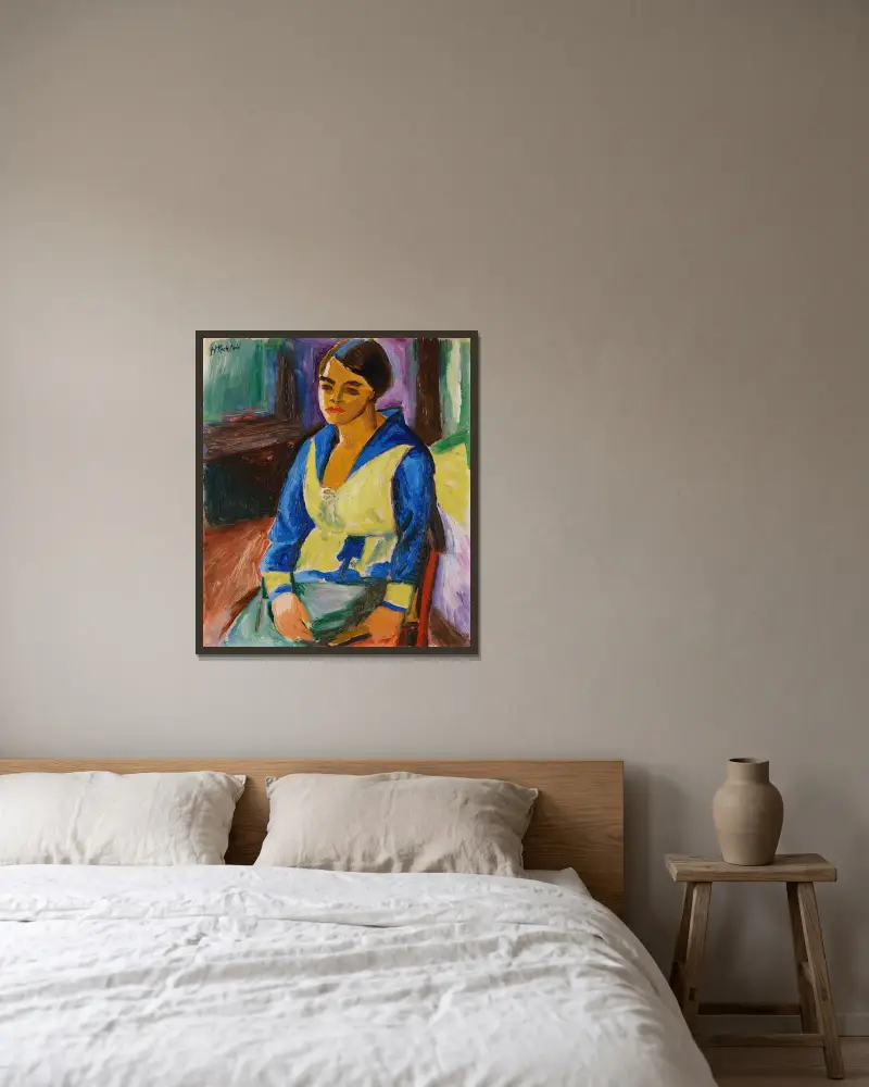 The Chinese jacket, Hermann Max Pechstein w ramie na ścianie